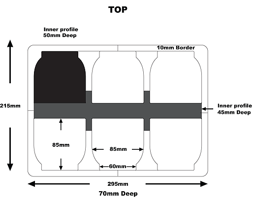 Mug Packaging Top Diagram